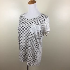 Marc Jacobs Mixed Print 100% Linen Short Sleeve Shirt